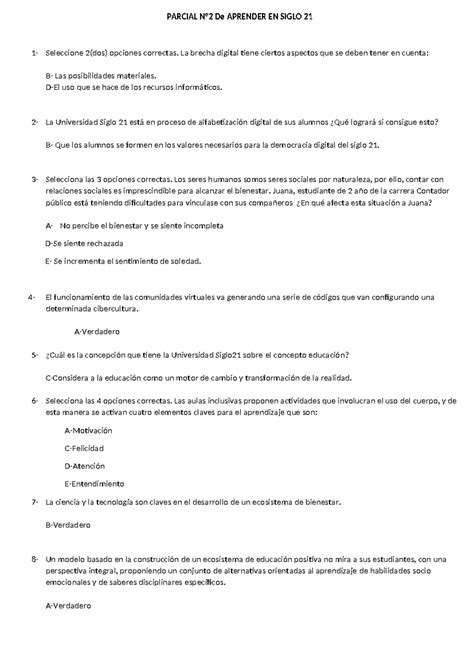 Parcial N2 Aprender Siglo 21 PARCIAL N2 De APRENDER EN SIGLO 21 1