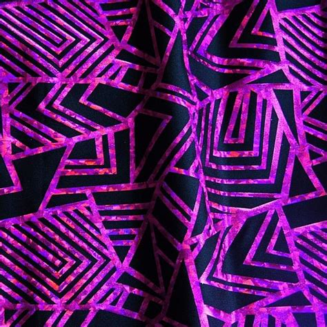 Geometric Shattered Glass Fabric • Geometry Hologram Fuchsia • Solid Stone Fabrics Fabric