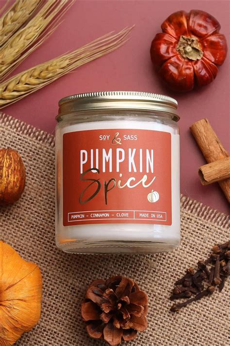 Pumpkin Spice Candle Fall Candles Pumpkin Spice Pumpkin Candle