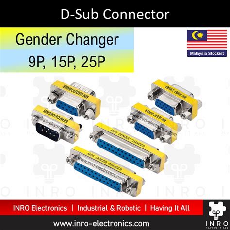 DB9 DB15 DB25 D Sub Gender Changer Serial RS232 9pin 15P 25P