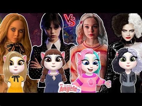 Wednesday Addams And M Gan Doll Vs Enid Sinclair And Cruella Emma Stone