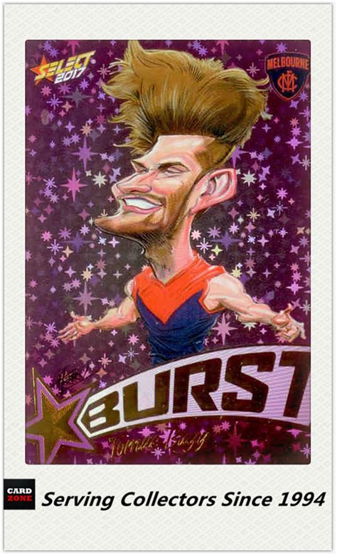 Afl Footy Stars Purple Starburst Caricature Card Sp Tomas Bugg