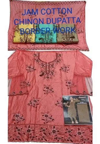 Jannu Gsm Jam Cotton Unstitched Salwar Suit At Rs Piece In Surat