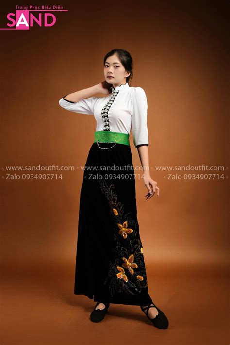 NTH0001 Trang Phục Dân Tộc Thái Trắng Nữ Sand Outfit