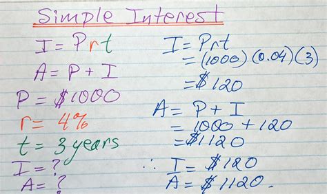 Simple Interest Math Worksheets And Math Videos Ottawa Toronto Canada