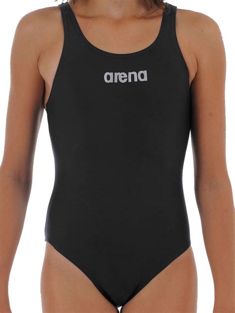 Arena Malteks Black Girls One Piece Swimsuit