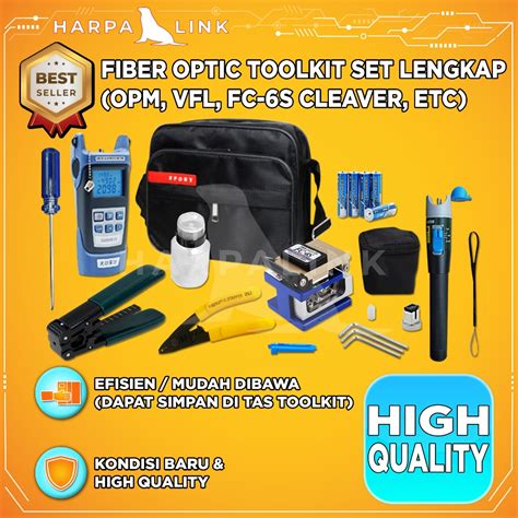 Jual Ftth Fiber Optic Tool Kit Set Fiber Cleaver Fc S Opm Vfl Toolkit