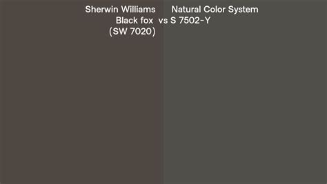 Sherwin Williams Black Fox Sw 7020 Vs Natural Color System S 7502 Y