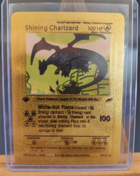 Shining Charizard 1st Edition 107 105 Neo Destiny Gold Foil FanArt