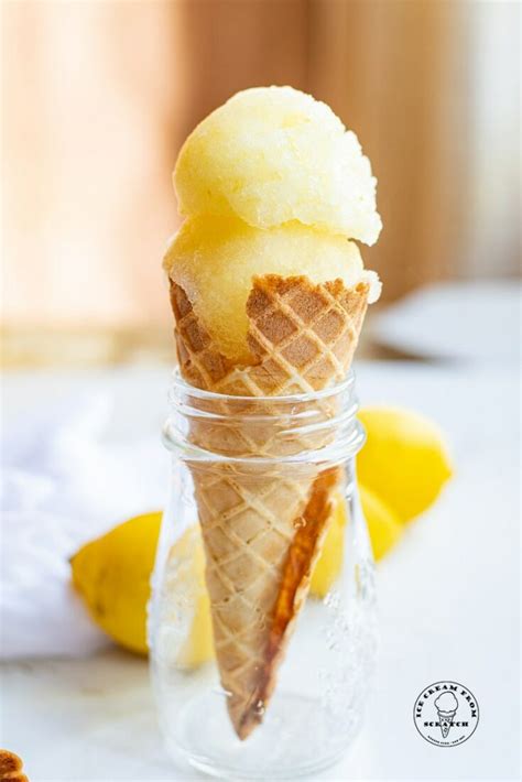 Easy Lemon Sorbet Recipe Only 3 Ingredients Ice Cream From Scratch