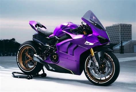 Purple Motorcycle Stylish And Sporty