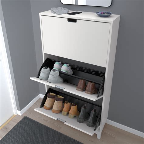 St Ll Shoe Cabinet With Compartments White X X Cm Ikea Latvija