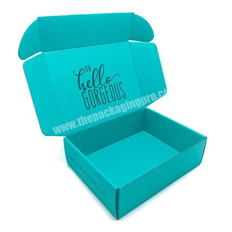 Custom Logo Gift Cardboard Shipping Teal Mailer Box Print Cosmetic Set