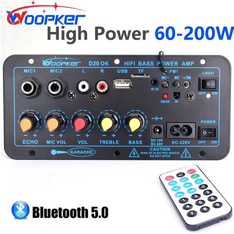 Woopker Bluetooth Amplifier Board 200W USB FM Radio TF Player Subwoofer