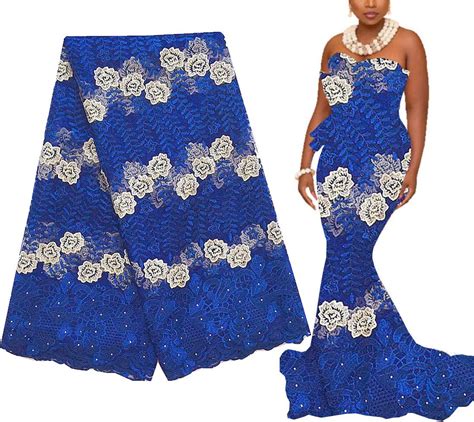 Amazon Worthsjlh African Lace Fabric Yards Royal Blue