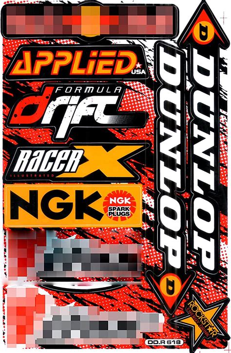 Buy Sheets New Multi Logo Car Motocross Atv Enduro Bike Race Racing