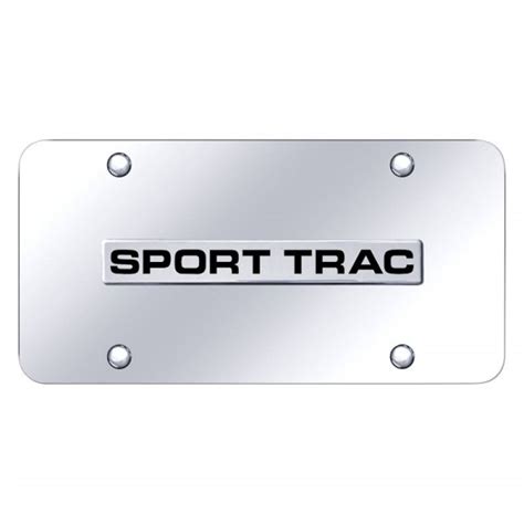 Autogold SPT N CC Chrome License Plate With 3D Chrome Sport Trac Logo