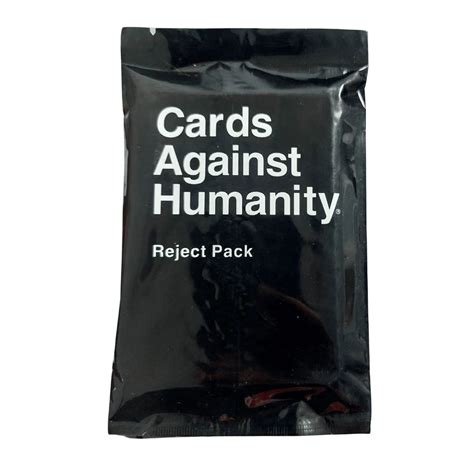 Cards Against Humanity: Reject Expansion Pack - Adult Party Family Gathering Travel- 1pc Paper ...