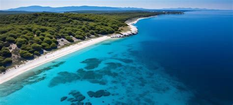 Premium Photo | An aerial view of a sandy beach