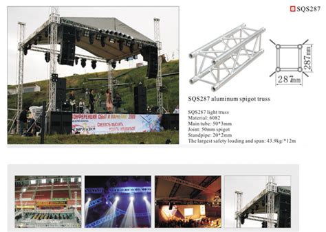 Indoor T6 Aluminum Spigot Truss Lighting Stage Roof Truss System