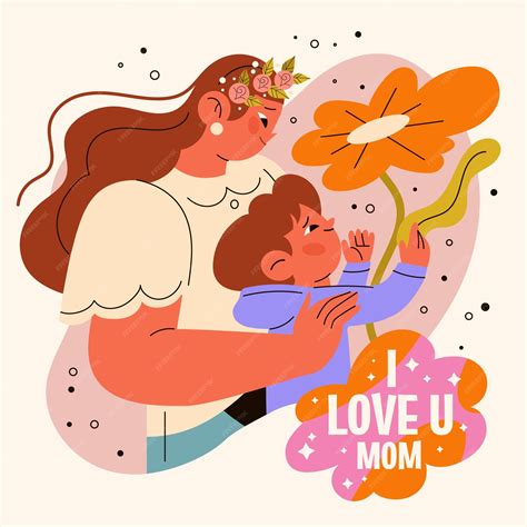 Premium Vector Flat Mothers Day Illustration