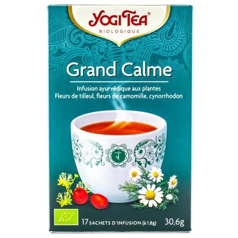 Yogi Tea Infusion Ayurv Dique Grand Calme Bio Sachets Coopnature