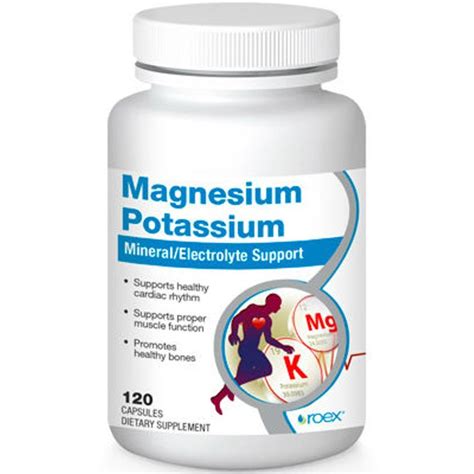 Magnesium Potassium 120 Caps By Roex