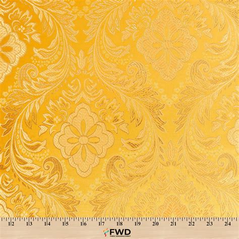 Metallic Floral Brocade Fabric 60 By Yard In Red Gold White Purple