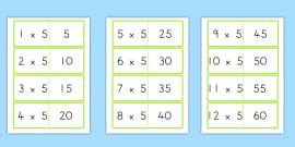 2 12 Times Table Flash Cards Primary Teaching Resources