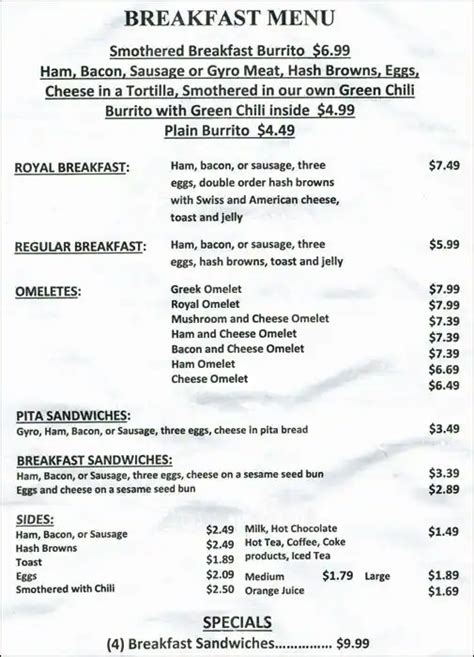 Crown Burgers Menu Menu For Crown Burgers University Hills Denver