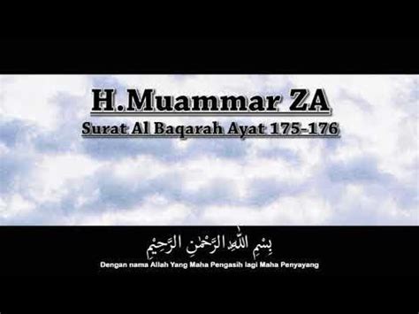 H. Muammar ZA - Surah Al Baqarah 175-176 & Terjemahan - YouTube