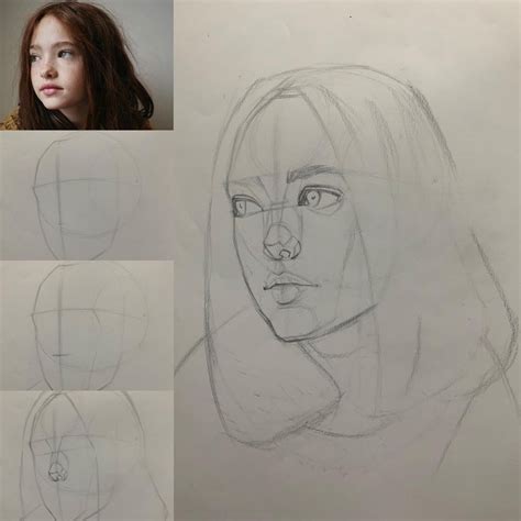 Hassane On Instagram Drawing Portrait Using The Loomis Method