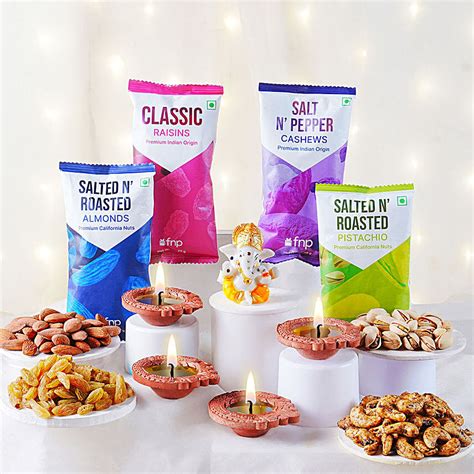 Premium Dryfruits With Diya Diwali Hamper Saudi Arabia Gift Premium