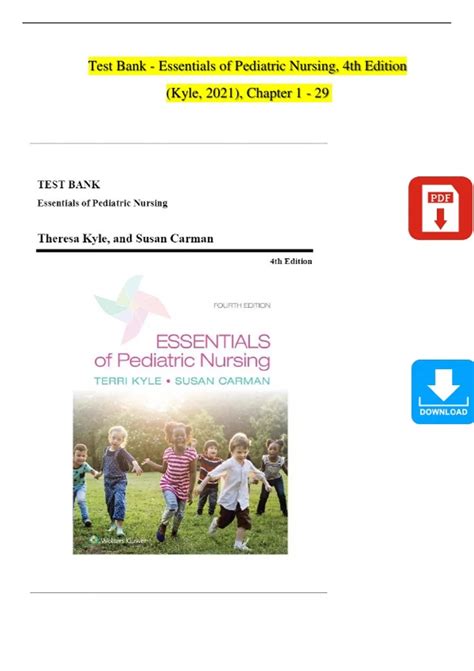 Test Bank For Essentials Of Pediatric Nursing 4th Edition Kyle 2021 All Chapters 1 24