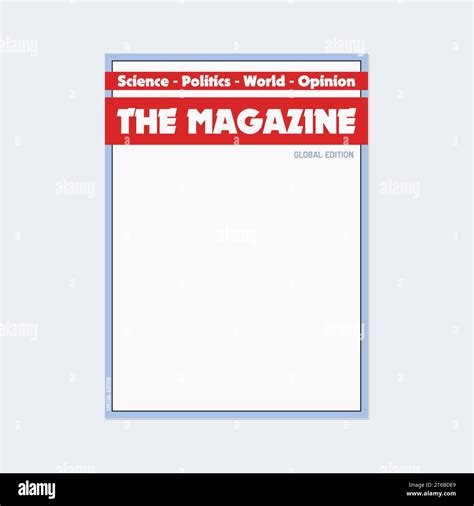 magazine front page blank template vector generic magazine cover