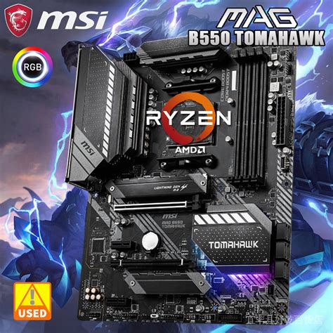 Placa Mãe Para Jogos Msi Mag B550 Tomahawk Amd Am4 Ddr4 Pcie 4 0 Sata 6gb S M 2 Usb