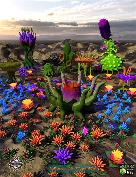 My Aliens Plants For Iray Daz 3d