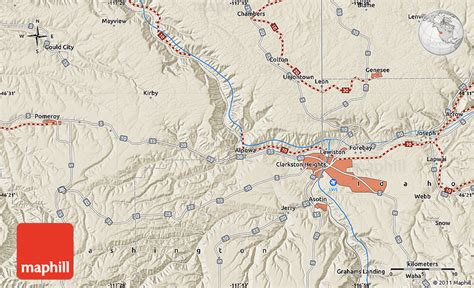 Shaded Relief Map Of Clarkston