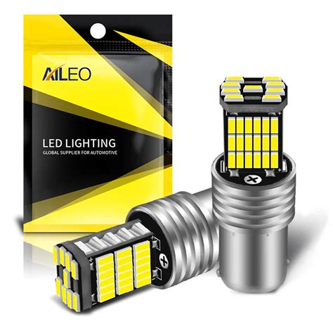 Aileo 2pcs 1156 Ba15s P21w S25 7506 Led Bulbs High Power 45pcs 4014smd