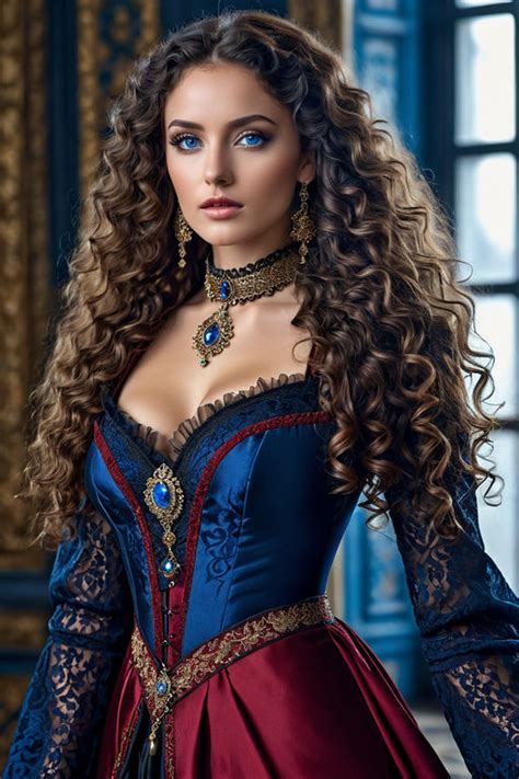 Full Body Potrait Of A Photorealistic Beautiful Brunette Nob By