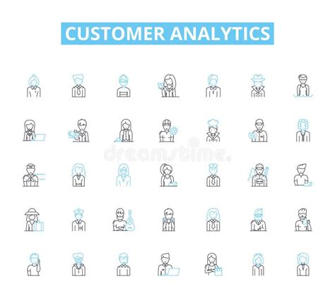 Customer Analytics Linear Icons Set Segmentation Insights Retention