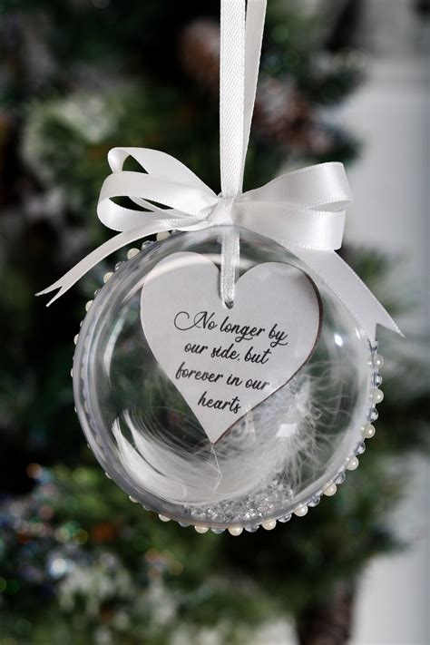 Personalised Memorial Christmas Bauble Keepsake No Longer By Our