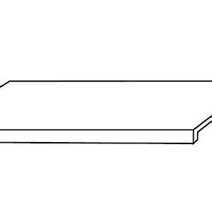 Elemento L Angolare DX White 61x61x5 cm Structuré Profondeur 20 mm