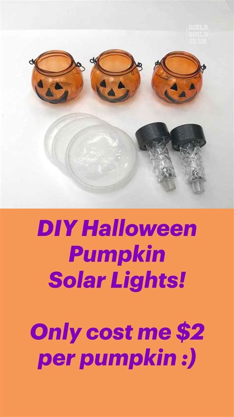 DIY Halloween Pumpkin Solar Lights! Only cost me $2 per pumpkin ...