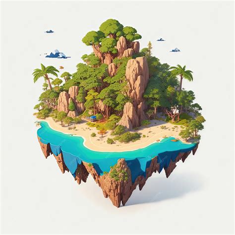 Premium Vector | Illustration vector Island with Tree sea