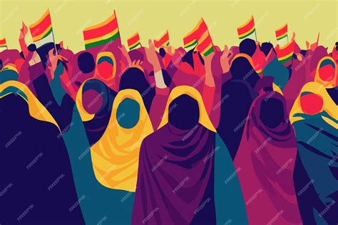 Niñas Iraníes Protestando Con Hiyab Manifestación Por La Libertad De Las Mujeres Que Usan Hiyab