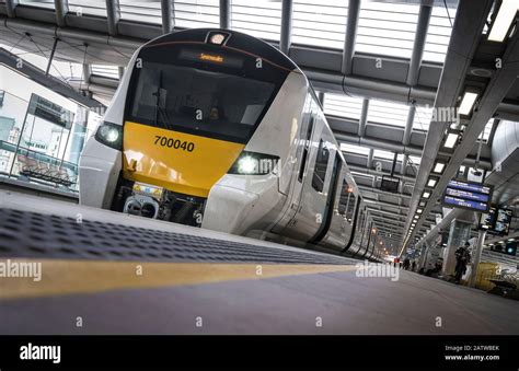 A Thameslink Class 700 Train Waiting At A Platform At London Blackfriars Railway Station London