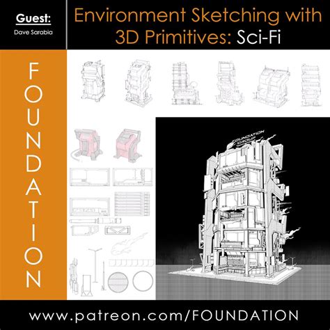 Foundation Patreon Environment Sketching With 3D Primitives Sci Fi