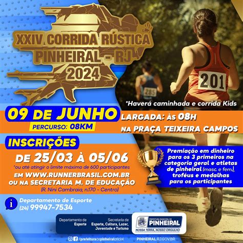 Abertas as inscrições para XXIV Corrida Rústica de Pinheiral