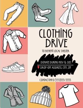 Clothing Drive Flyer | Editable by O'Dell Designs | TPT